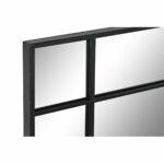 Τοίχο καθρέφτη DKD Home Decor Μαύρο Κρυστάλλινο Σίδερο 90 x 3 x 90 cm