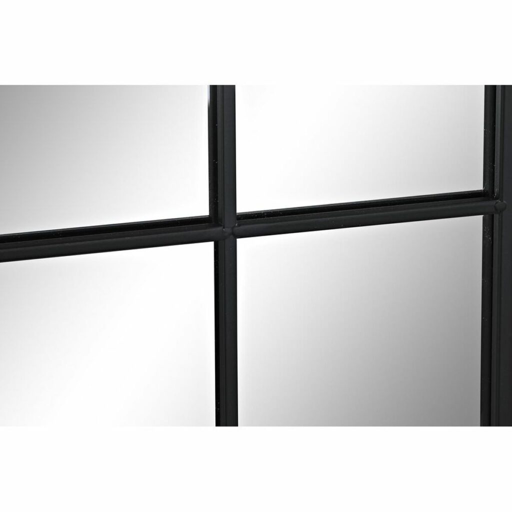Τοίχο καθρέφτη DKD Home Decor Μαύρο Κρυστάλλινο Σίδερο 90 x 3 x 90 cm