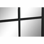 Τοίχο καθρέφτη DKD Home Decor Μαύρο Κρυστάλλινο Σίδερο 90 x 3 x 90 cm
