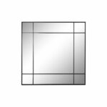 Τοίχο καθρέφτη DKD Home Decor Μαύρο Κρυστάλλινο Σίδερο 90 x 3 x 90 cm