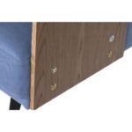 Καναπές-Κρεβάτι DKD Home Decor Μαύρο Μπλε Μέταλλο Καφέ πολυεστέρας Ξύλο ευκαλύπτου (203 x 87 x 81 cm)