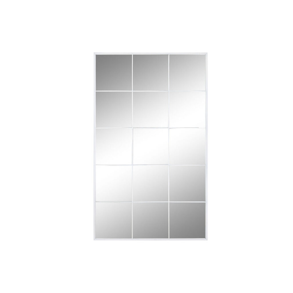 Τοίχο καθρέφτη DKD Home Decor Λευκό Κρυστάλλινο Σίδερο Καθρέφτης Παράθυρο 90 x 1 x 150 cm