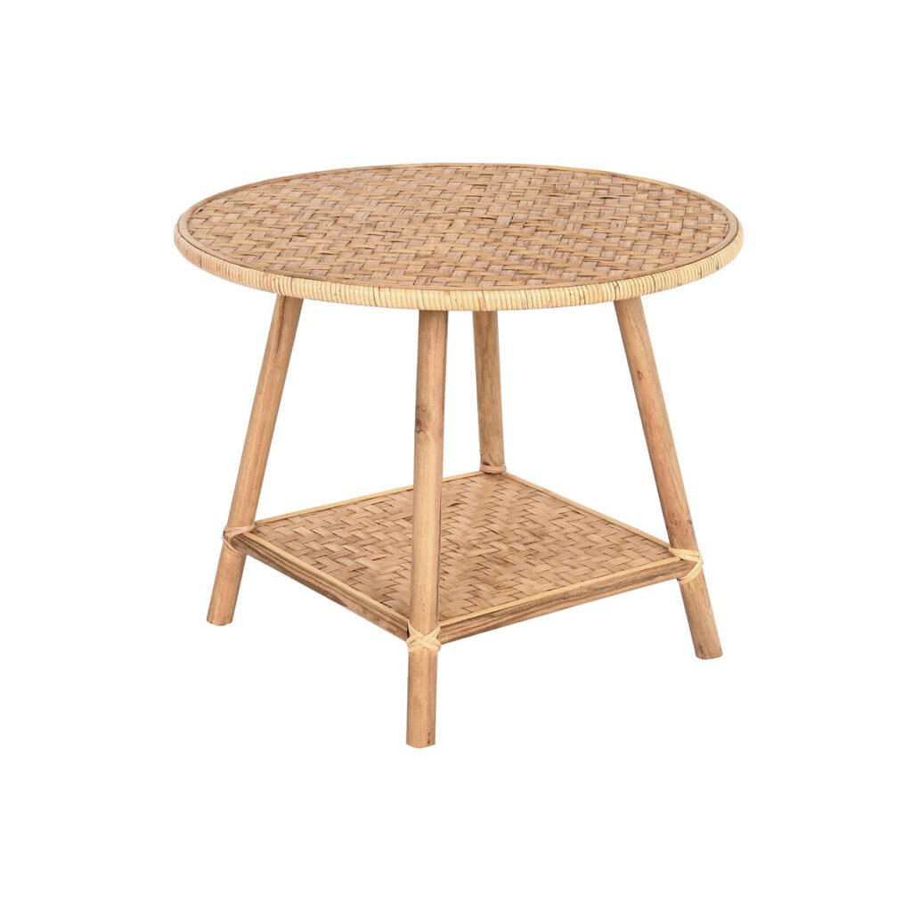 Βοηθητικό Τραπέζι DKD Home Decor Καφέ Bamboo 61 x 61 x 46 cm 61 x 61 x 49 cm