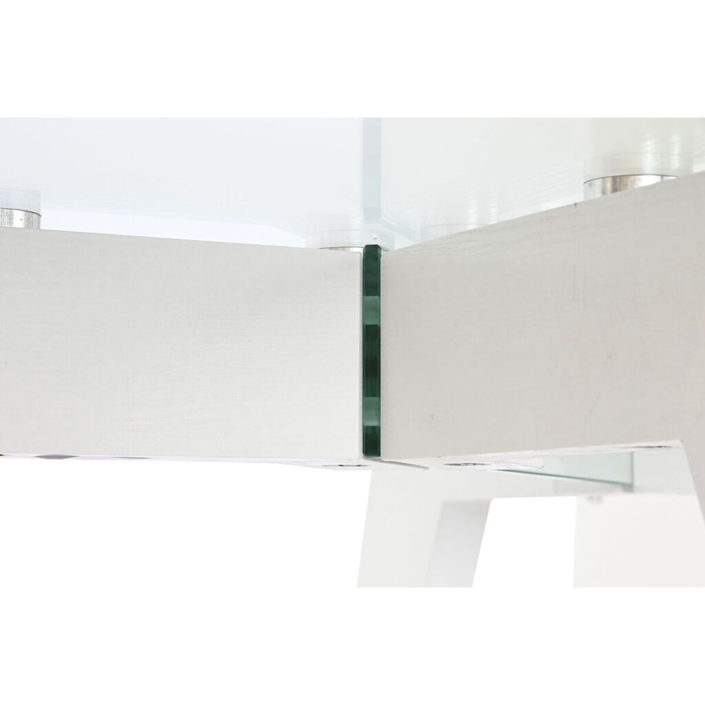 Τραπεζαρία DKD Home Decor Λευκό Διαφανές Κρυστάλλινο Ξύλο MDF 160 x 90 x 75 cm