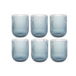 Σετ ποτηριών DKD Home Decor Μπλε Κρυστάλλινο 240 ml
