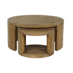 Σετ με 2 τραπέζια Home ESPRIT Ξύλο 99 x 99 x 48 cm
