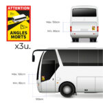 Αυτοκόλλητα EDM Angles Morts Λεωφορείο 3 Μονάδες 17 x 25 cm