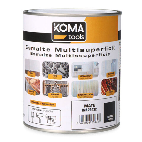 Ακρυλικό σμάλτο Koma Tools Μαύρο Ματ 750 ml