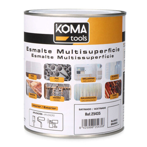 Ακρυλικό σμάλτο Koma Tools Λευκό Σατέν 750 ml