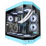 Κουτί Μέσος Πύργος ATX Mars Gaming MC-3T  Μπλε Μαύρο