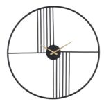 Ρολόι Τοίχου Μαύρο Μέταλλο 60 x 5 x 60 cm