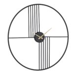 Ρολόι Τοίχου Μαύρο Μέταλλο 60 x 5 x 60 cm