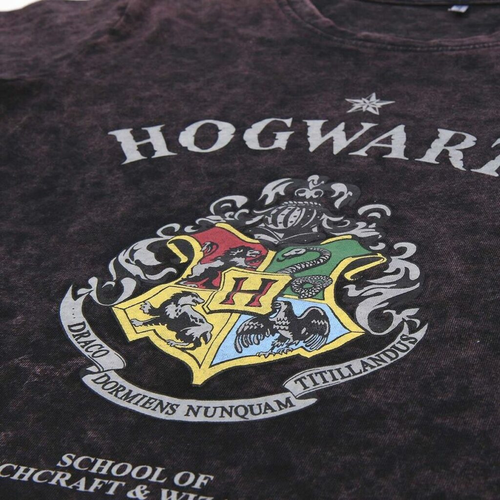 Ανδρική Μπλούζα με Κοντό Μανίκι Harry Potter Γκρι Σκούρο γκρίζο