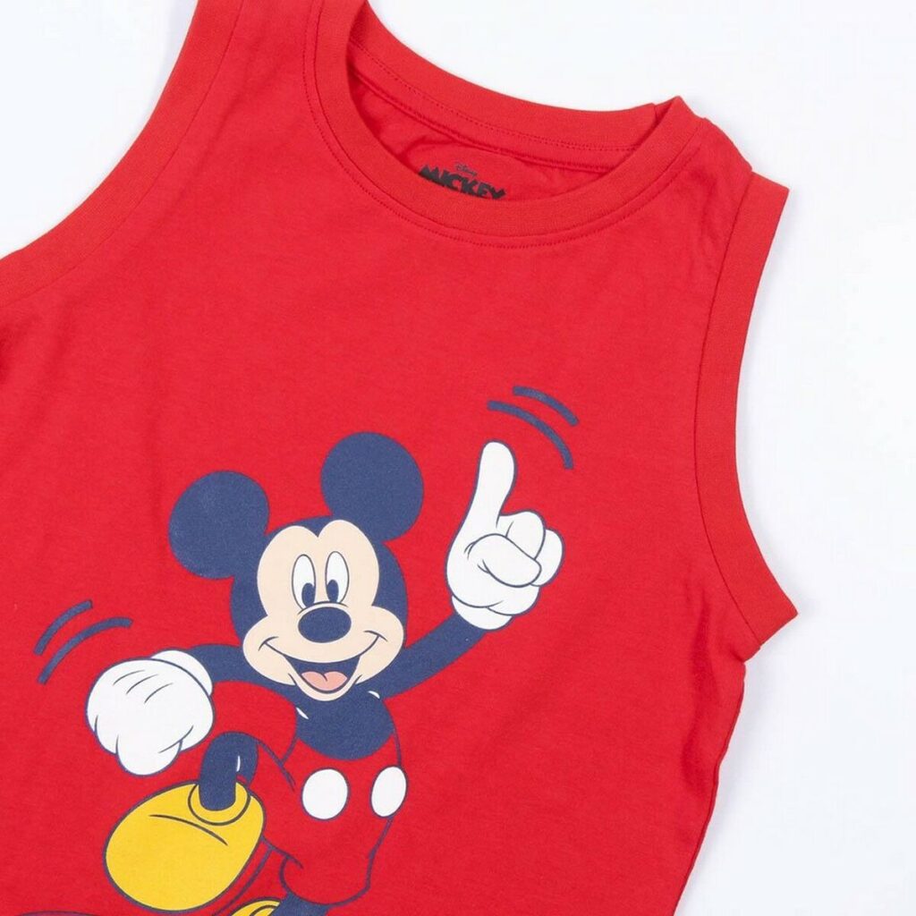 Kαλοκαιρινή παιδική πιτζάμα Mickey Mouse Κόκκινο