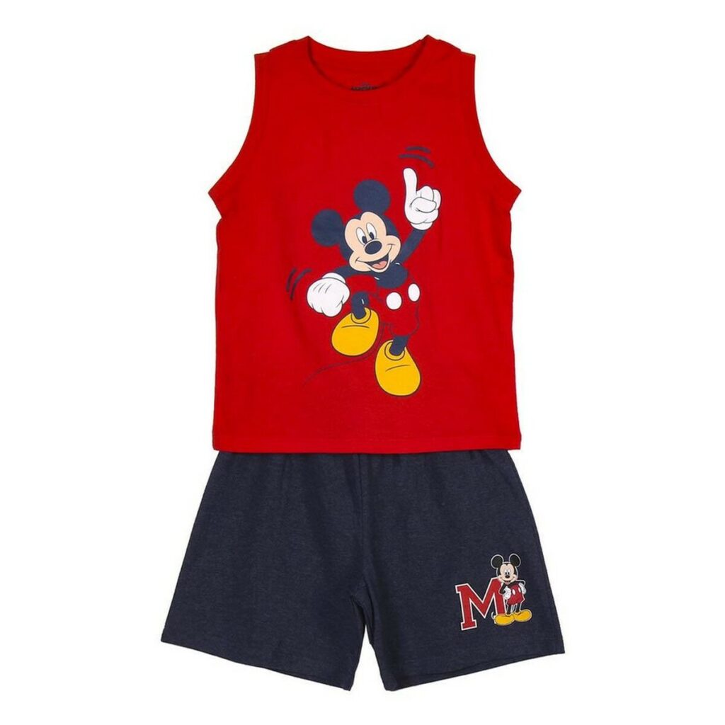 Kαλοκαιρινή παιδική πιτζάμα Mickey Mouse Κόκκινο