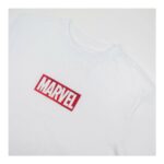 Ανδρική Μπλούζα με Κοντό Μανίκι Marvel Λευκό Ενήλικες