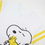 Γυναικεία Μπλούζα με Κοντό Μανίκι Snoopy Λευκό