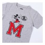 Μπλούζα με Κοντό Μανίκι Mickey Mouse Γκρι