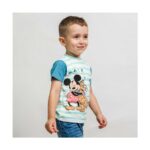 Μπλούζα με Κοντό Μανίκι Mickey Mouse Πολύχρωμο Παιδικά