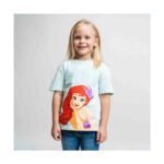 Παιδικό Μπλούζα με Κοντό Μανίκι Disney Princess Πράσινο Ανοιχτό Πράσινο