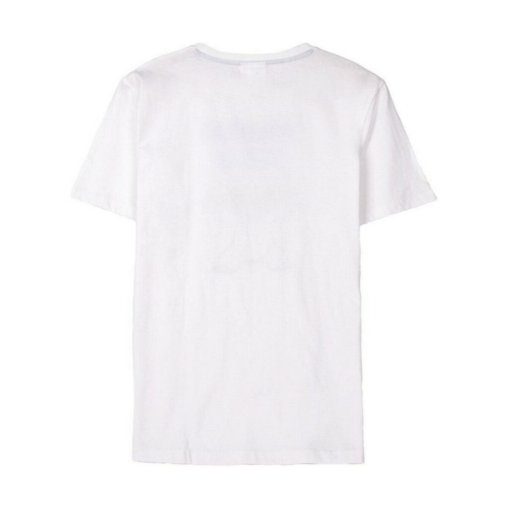 Ανδρική Μπλούζα με Κοντό Μανίκι Stitch Λευκό