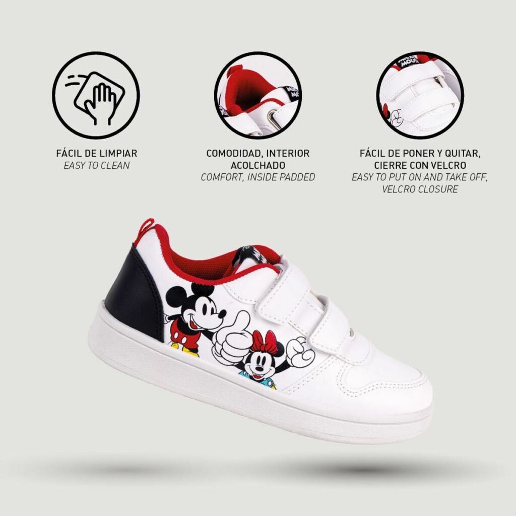 Παιδικά Aθλητικά Παπούτσια Mickey Mouse Velcro Λευκό