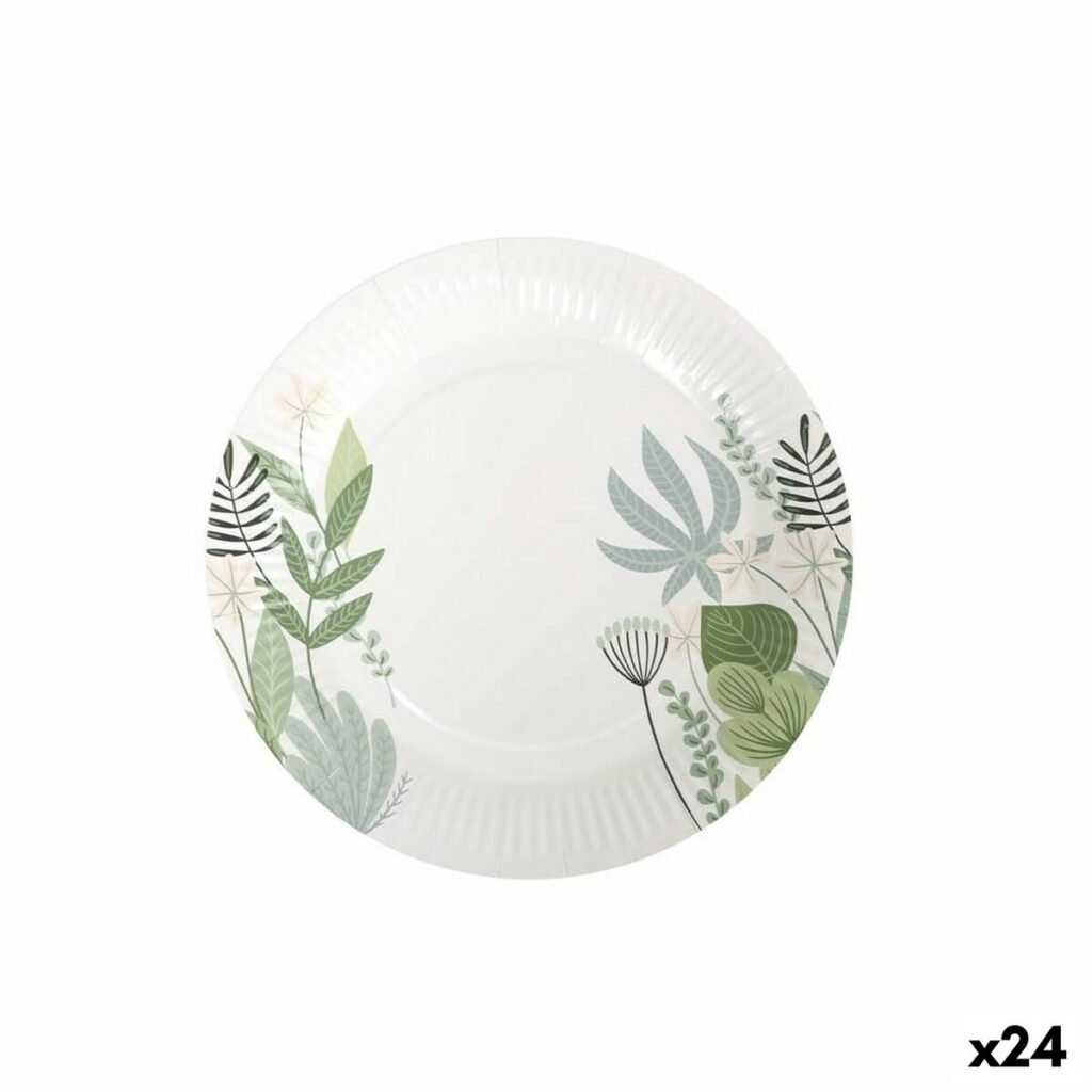 Σετ πιάτων Algon Αναλώσιμα Χαρτόνι Λουλουδάτο 8 Τεμάχια 23 cm (24 Μονάδες)
