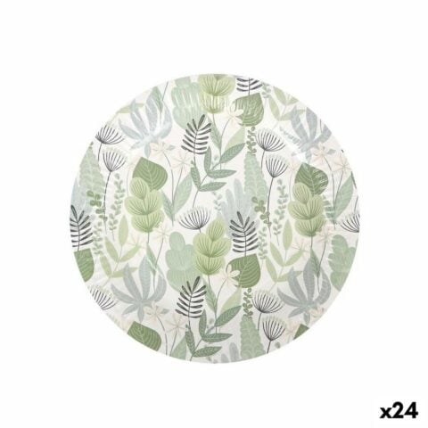 Σετ πιάτων Algon Αναλώσιμα Χαρτόνι Λουλουδάτο 3 Τεμάχια 28 cm (24 Μονάδες)