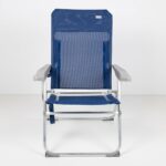Καρέκλα στην παραλία Aktive Ναυτικό Μπλε 47 x 94 x 60 cm (4 Μονάδες)