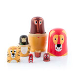 Ξύλινο Matryoshka με Εικόνες από Ζώα Funimals InnovaGoods 11 Τεμάχια