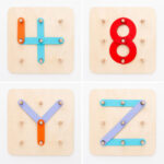 Ξύλινο Παιχνίδι για να Σχηματίσουν Γράμματα και Αριθμούς Koogame InnovaGoods 27 Τεμάχια