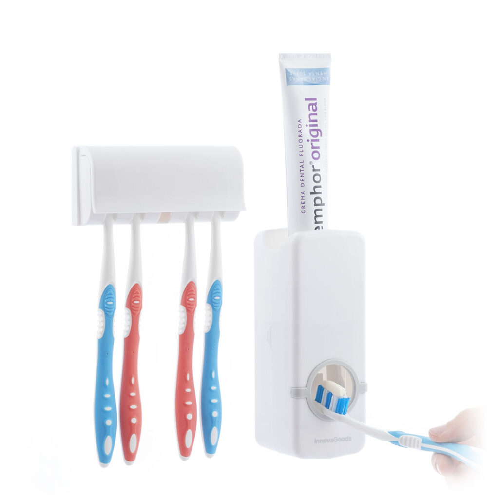 Διανεμητής Οδοντόκρεμας με Βάση για Οδοντόβουρτσες Diseeth InnovaGoods