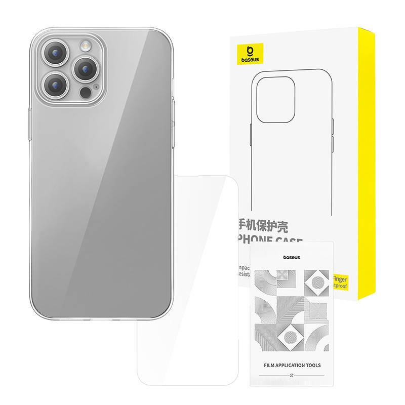 Baseus Θήκη για iPhone 15 Pro και Προστατευτικό Οθόνης Tempered Glass (Διαφανές)