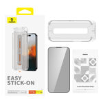 Baseus Προστατευτικό Οθόνης Tempered Glass Sapphire με Φίλτρο Ιδιωτικότητας για iPhone 15 Plus (Διαφανές)