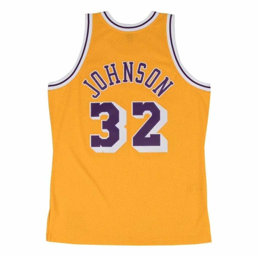 Μπλουζάκι μπάσκετ Mitchell & Ness LA Lakers Magic Jhonson Κίτρινο