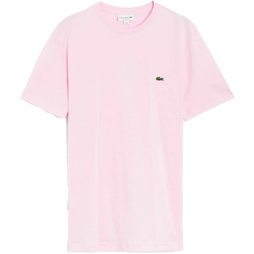 Ανδρική Μπλούζα με Κοντό Μανίκι Lacoste βαμβάκι Ροζ Άντρες