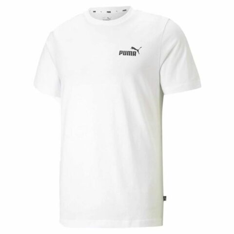 Ανδρική Μπλούζα με Κοντό Μανίκι Puma Essentials Small Logo Λευκό