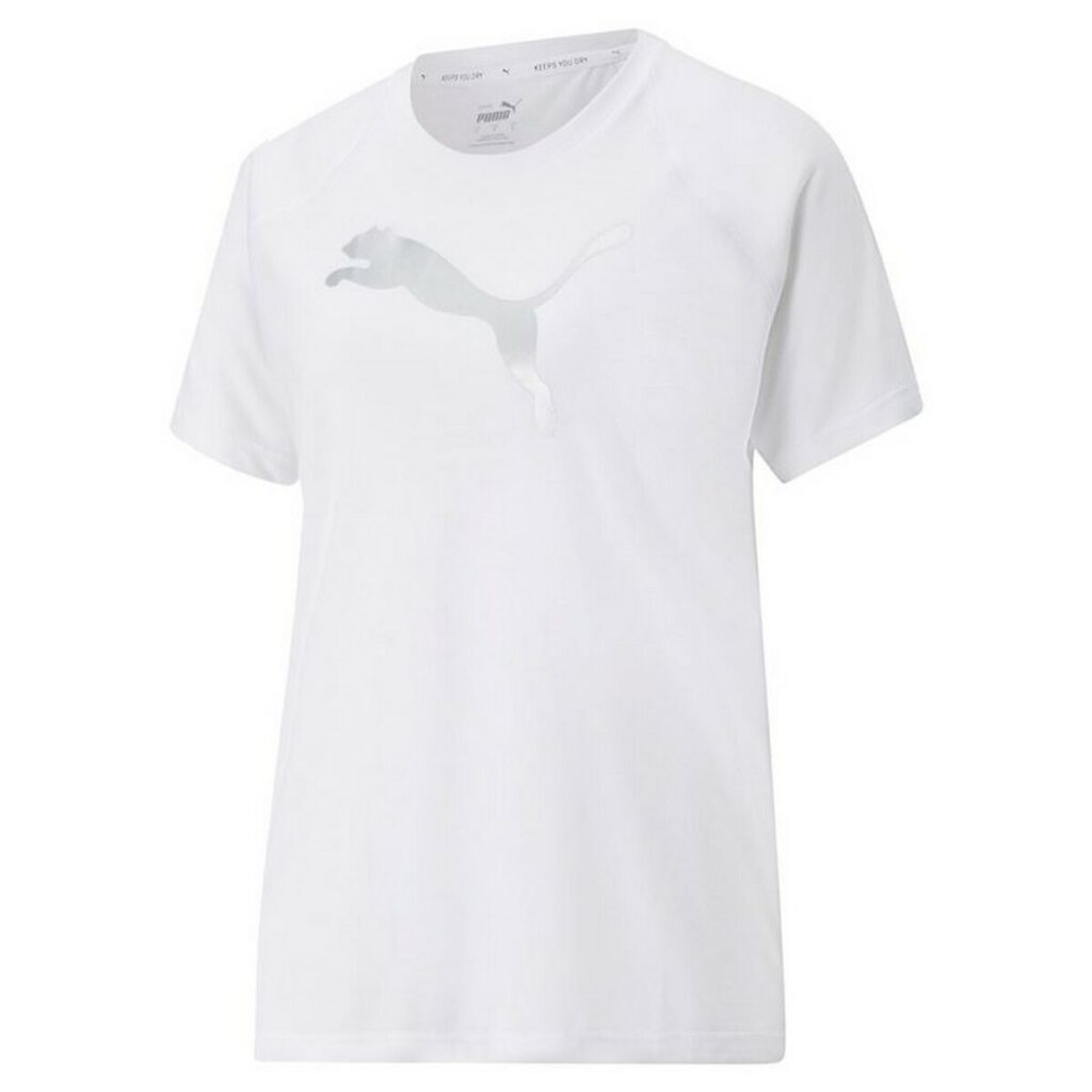 Γυναικεία Μπλούζα με Κοντό Μανίκι Puma Evostripe Λευκό