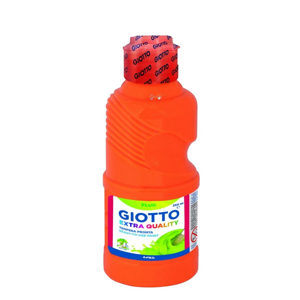 Τέμπερα Giotto Fluo Πορτοκαλί 250 ml (8 Μονάδες)