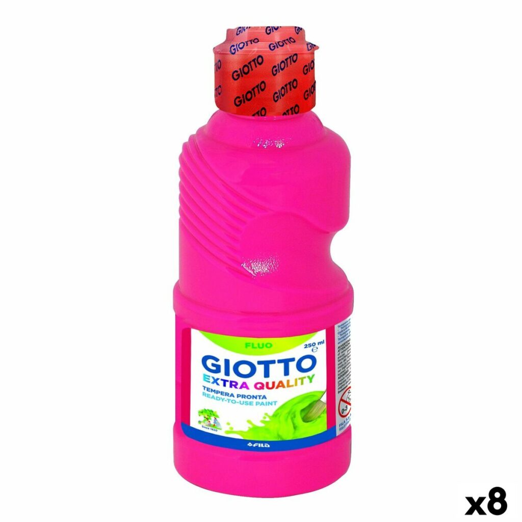 Τέμπερα Giotto Fluo Ροζ 250 ml (8 Μονάδες)
