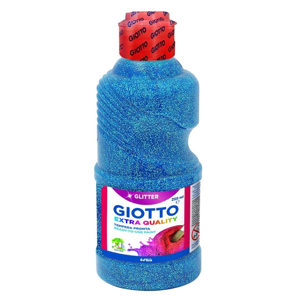 Τέμπερα Giotto Glitter Μπλε 250 ml (8 Μονάδες)