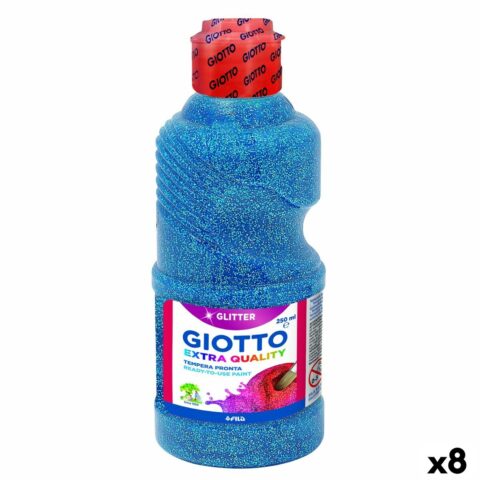 Τέμπερα Giotto Glitter Μπλε 250 ml (8 Μονάδες)