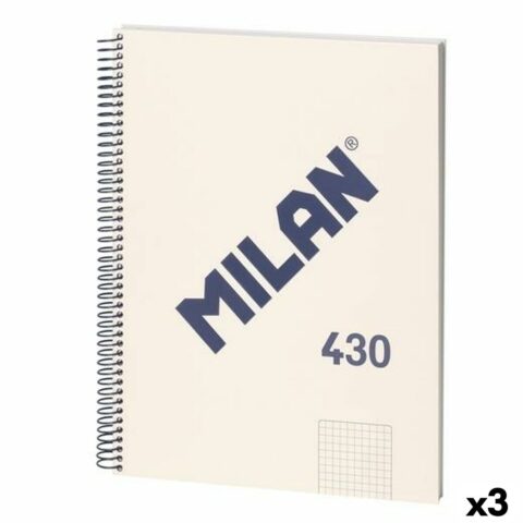 Σημειωματάριο Milan 430 Μπεζ A4 80 Φύλλα (3 Μονάδες)