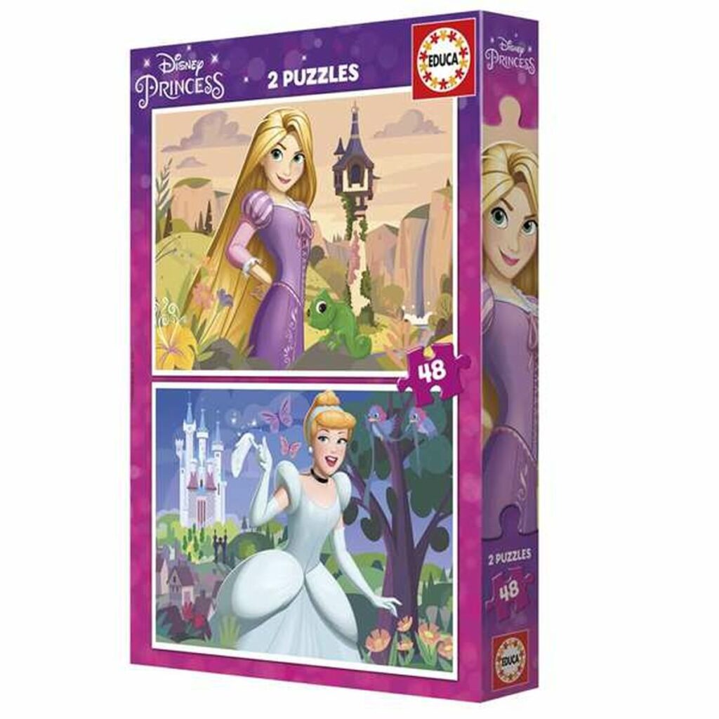 Σετ 2 Παζλ Disney Princess Cinderella and Rapunzel 48 Τεμάχια