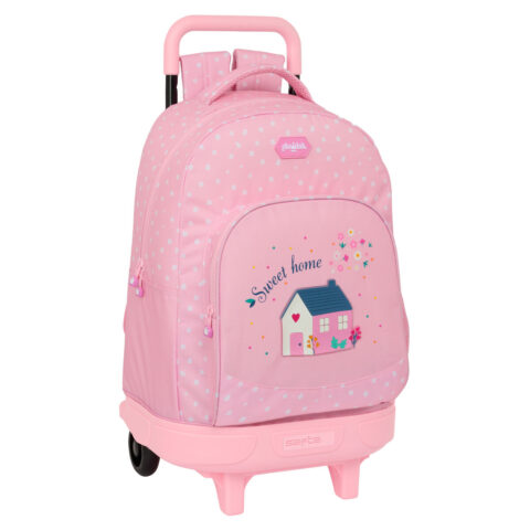 Σχολική Τσάντα με Ρόδες Glow Lab Sweet home Ροζ 33 X 45 X 22 cm