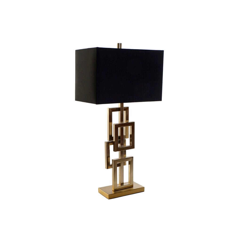 Επιτραπέζιο Φωτιστικό DKD Home Decor Μαύρο Χρυσό Μέταλλο 60 W 240 V 38 x 23 x 78 cm