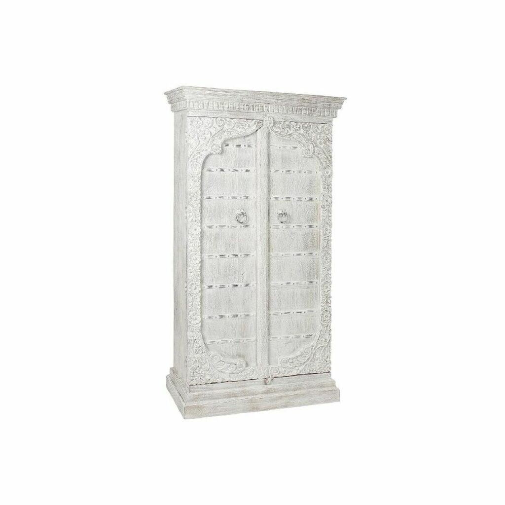 Ντουλάπι DKD Home Decor Λευκό Μέταλλο Ξύλο από Μάνγκο (100 x 43 x 190 cm)