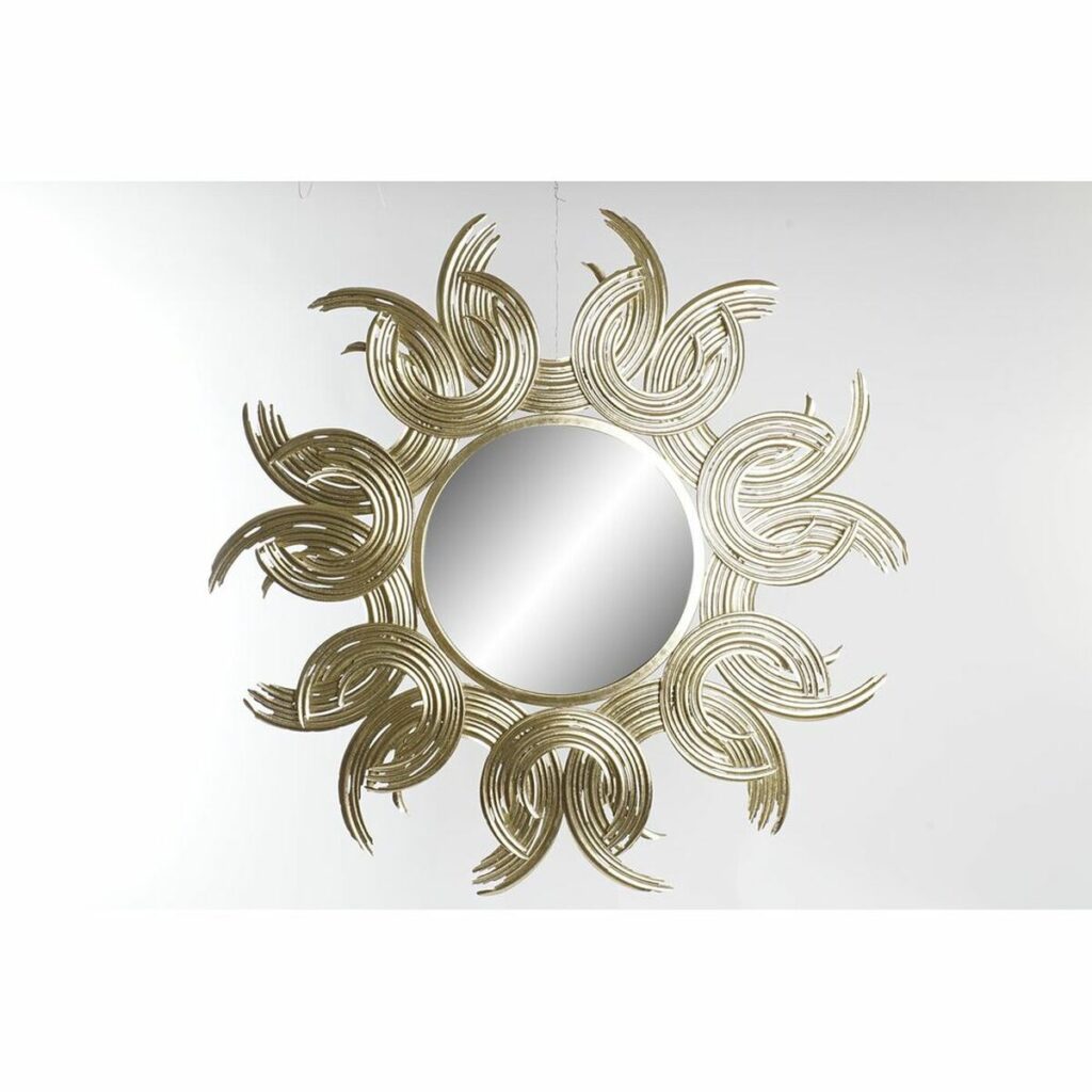 Τοίχο καθρέφτη DKD Home Decor 97 x 3 x 97 cm Κρυστάλλινο Χρυσό Μέταλλο Ήλιος