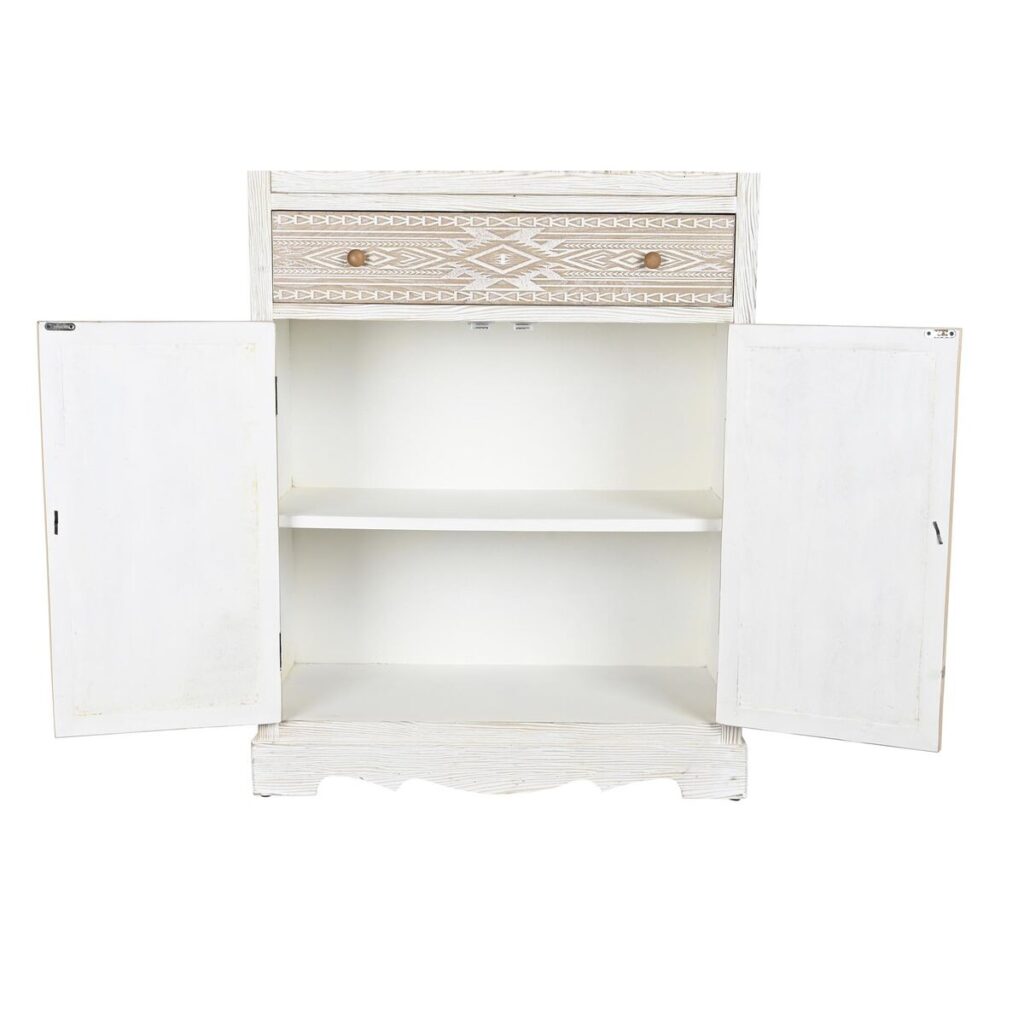 Ντουλάπι DKD Home Decor Λευκό Φυσικό Κρυστάλλινο Έλατο 86 x 40 x 180 cm 80 x 42 x 180 cm
