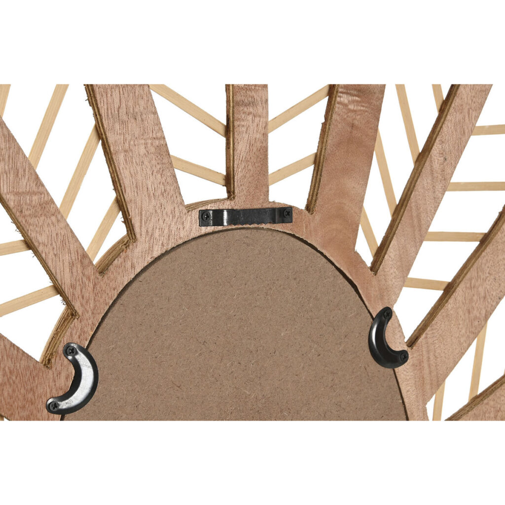 Τοίχο καθρέφτη DKD Home Decor Καφέ Φυσικό Τροπικό Φύλλο φυτού 60 x 2 x 67 cm
